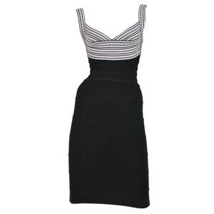 Herve Leger's 1995 Black and White Women's Dress y2k vintage ISO Not for sale ‼️